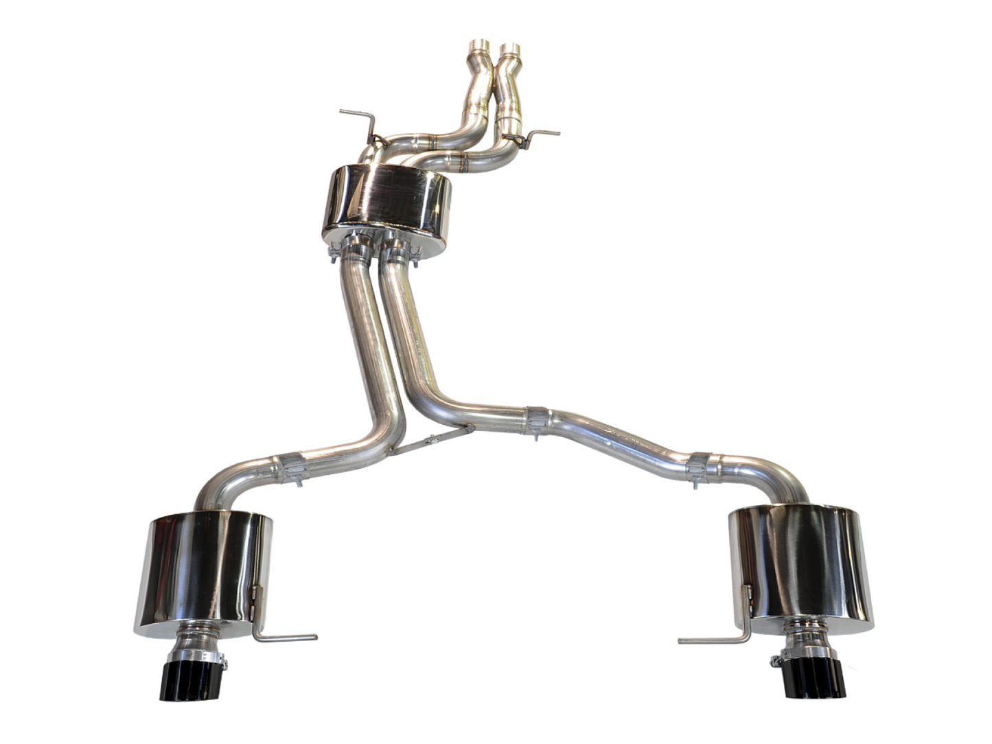 AWE Tuning Touring Edition Exhaust for 8R Q5 3.0T Dual Outlet, Diamond Black Tips 3015-33054