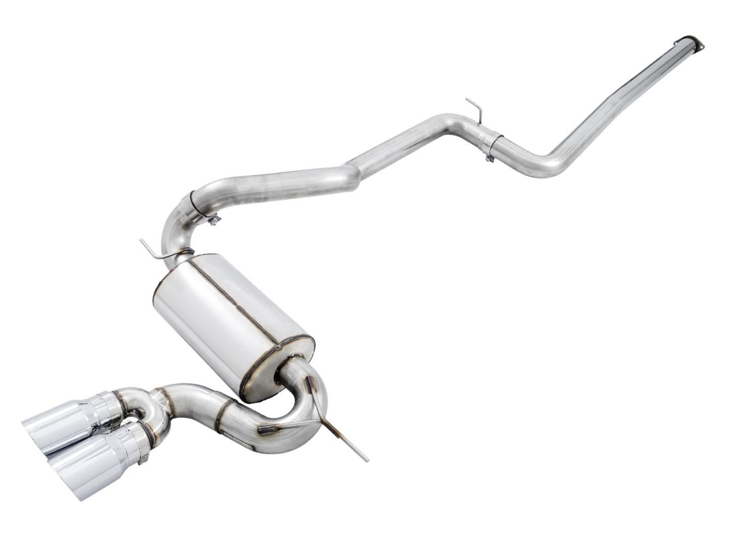 AWE Tuning Touring Edition Cat-back Exhaust for Ford Focus ST - Non-Resonated - Chrome Silver Tips 3015-32092