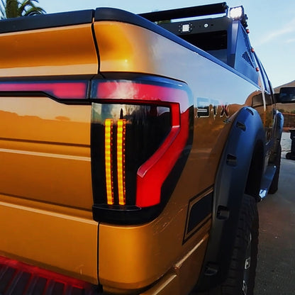 OPT7 Full-Width Strip Cross LED Tail Light with Sequential Red or Yellow Signal for 12th Gen 09-14 Ford F150 (Inspired from New Ford F-150 Lighting)