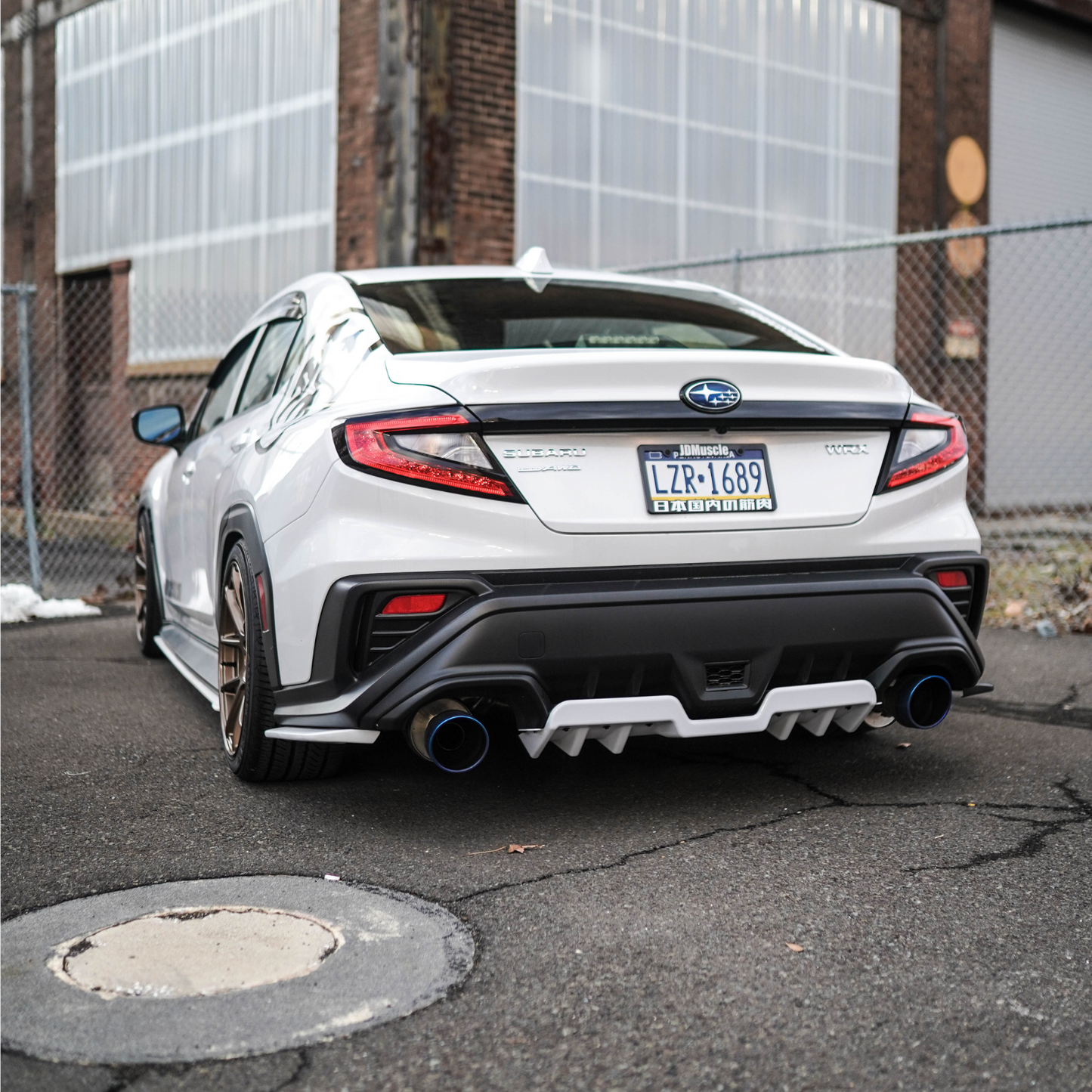 JDMuscle [22-25 WRX] Rear Diffuser V1 | Paint Matched / Gloss Black / Cherry Red