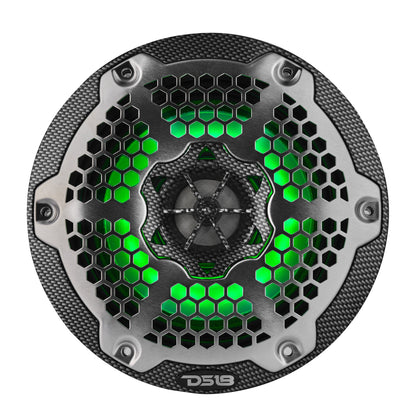 6.5” Marine 2-Way Hybrid Speaker with RGB LED, Compression Driver and Neodymium Magnet | 250W RMS 4-Ohm