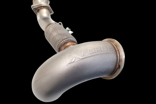 XFORCE VW Golf Mark 7R 2013(EU) 2015(US)-2018/Audi S3 Sedan/Hatch 2014-2017 Stainless Steel Dump Pipe High Flow CatFlex And Rear O2 Sensor Adapter; Exhaust Manifold Down Pipe ES-VW09-KITB