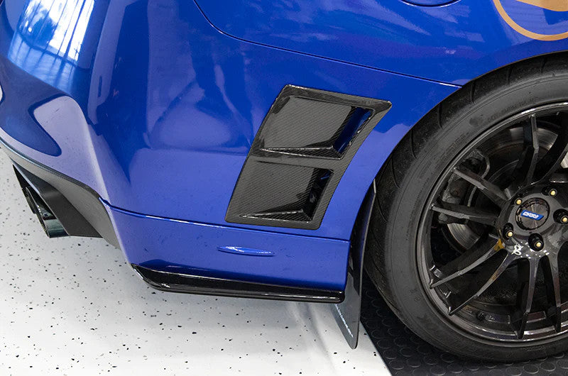 OLM Paint Matched/Gloss Black Rear Bumper Lip - World Rally Blue - 2015-2021 Subaru WRX / STI