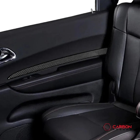 [4pcs] Real Carbon Fiber Door Panel Trim Overlay for 2011+ Dodge Durango