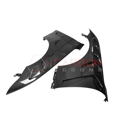 GTD-Style Carbon Fiber Front Fenders for 2024+ Ford Mustang (V1)