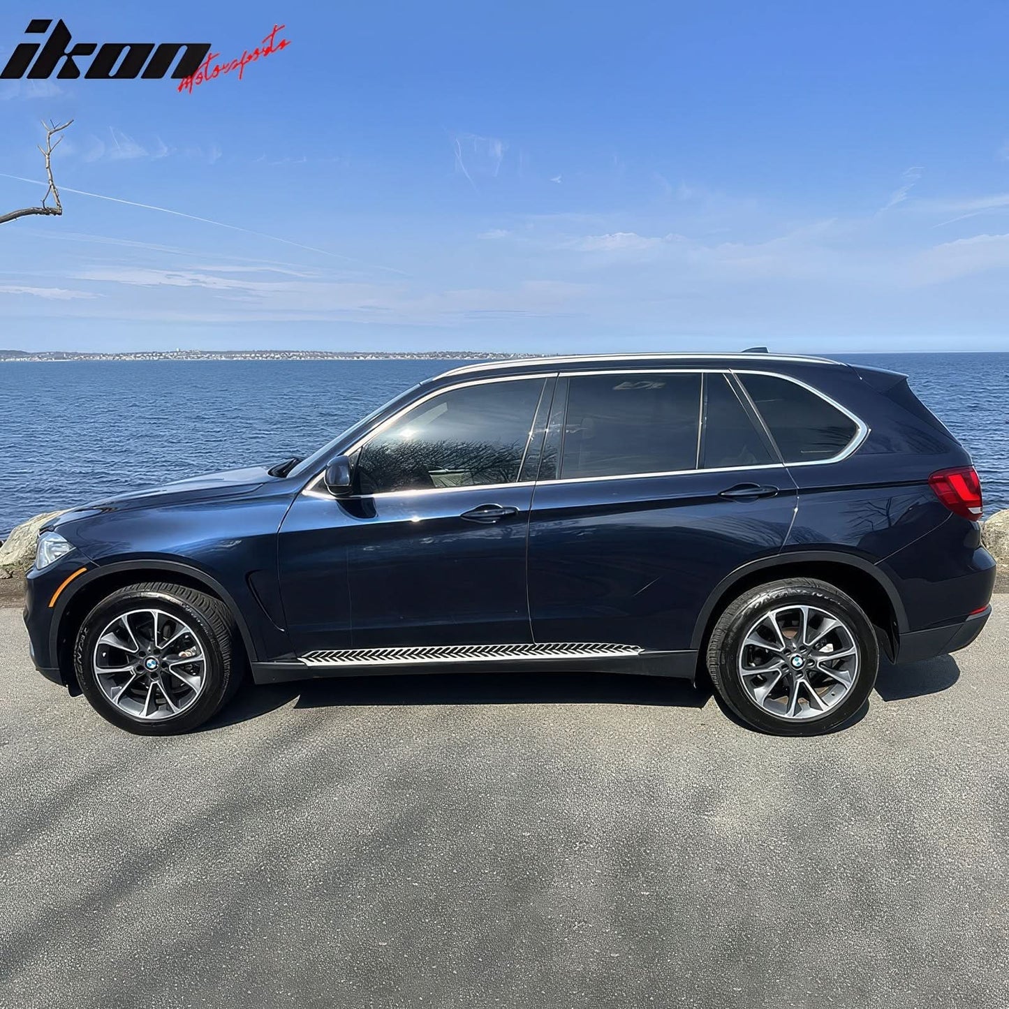 2014-2018 BMW X5 F15 OEM Style Silver Black Running Boards Aluminium