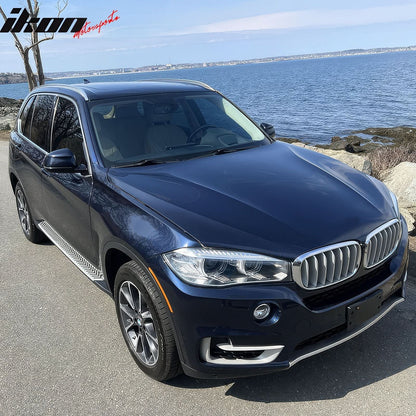 2014-2018 BMW X5 F15 OEM Style Silver Black Running Boards Aluminium