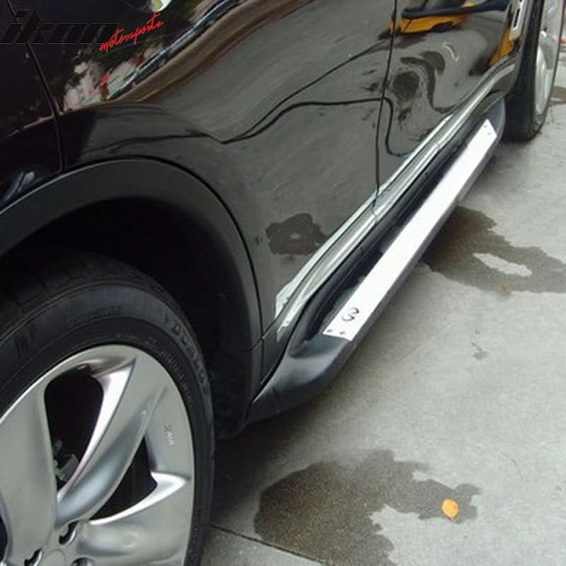 2009-2013 Infiniti FX35 FX50 OE Style Silver Running Board Aluminum