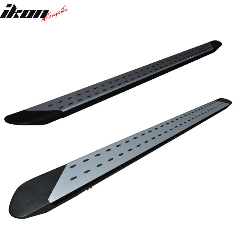 2007-2012 Toyota RAV4 OE Style Black Silver Running Board Aluminum