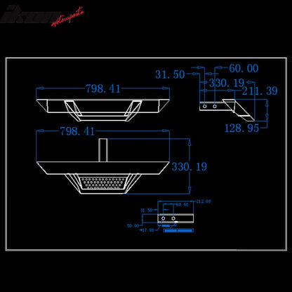 Universal Pick Up Trunk V2 Black Powder Coated Step Bumper Guard Steel