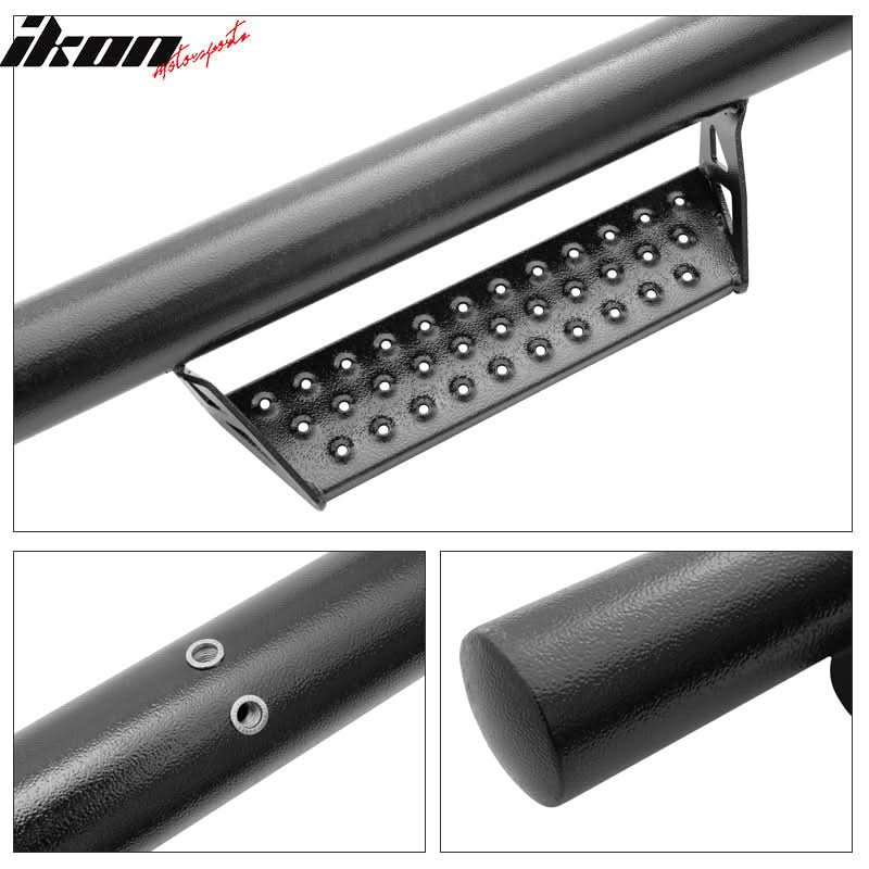 2007-2018 Jeep Wrangler 4Dr BCT Style Black Running Boards Side Steps