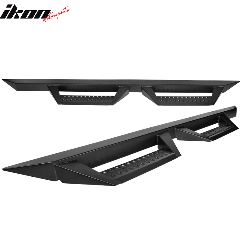 2007-2018 Chevy Silverado Crew Cab BZ Style Black Running Boards