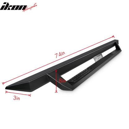 2009-2023 Dodge Ram 2500 3500 IKON V1 Black Running Boards Solid Steel