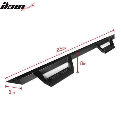 1999-2016 Ford F-250 Superduty IKON V2 Black Running Board Solid Steel