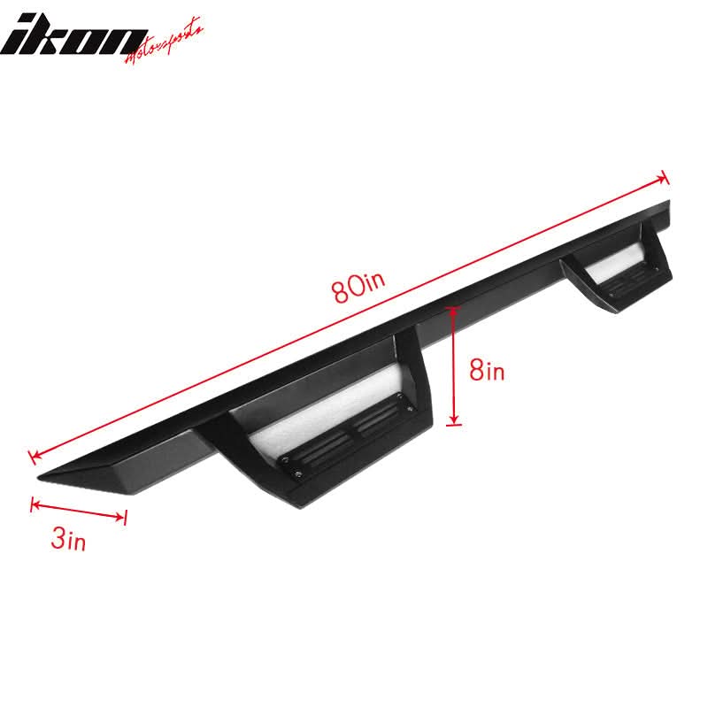 2005-2022 Toyota Tacoma Double Cab IKON V2 Black Running Boards Steel
