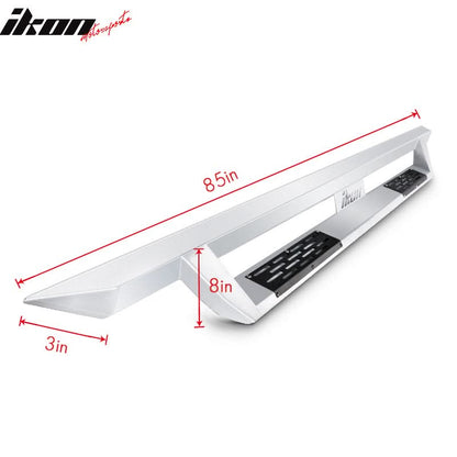 2007-2021 Toyota Tundra Crew Max IKON V1 Silver Running Boards Steel