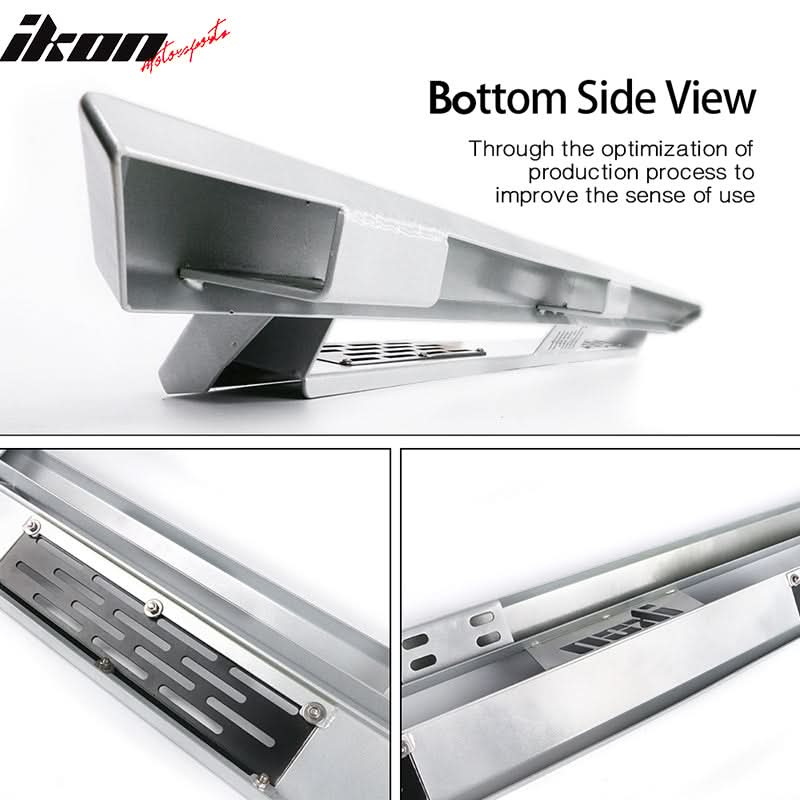 2009-2023 Dodge Ram 1500 IKON V1 Silver Running Boards Solid Steel