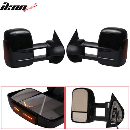 2007-2014 Silverado Sierra Tow Mirrors Power Heated Signal Light 2PC