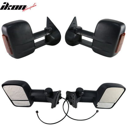 2007-2014Â Silverado Sierra Tow Mirrors Power Heated Signal Light Set