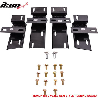 2014-2018 Honda Vezel HRV OE Style Black Running Boards Aluminum ABS