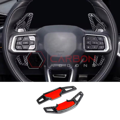 Real Carbon Fiber Paddle Shifter Extensions for 2024+ Ford Mustang