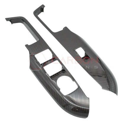 Real Carbon Fiber Window Switch Control Trim Covers for 2024+ Ford Mustang
