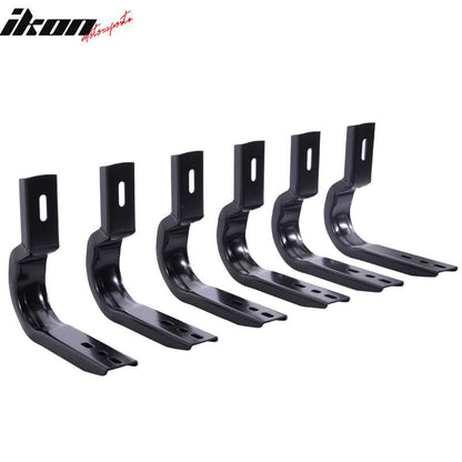 2007-2014 Sierra Double Cab Black Running Board Bracket Aluminum