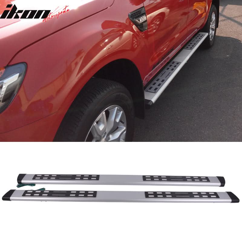 Fits 07-13 Sierra Avalanche White LED Strip Running Boards+Bracket