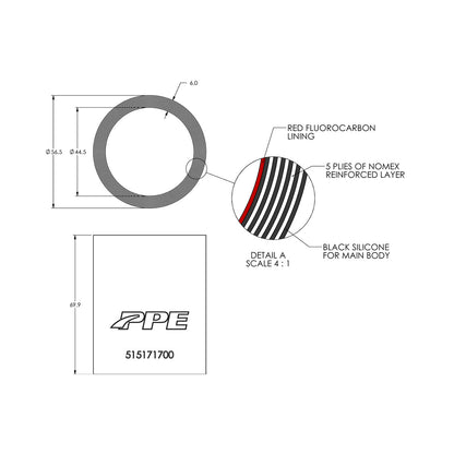1.75" ID x 2.75" L Performance Silicone for Custom Applications ppepower