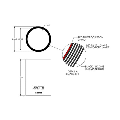 3.0" ID x 5" L Performance Silicone for Custom Applications ppepower