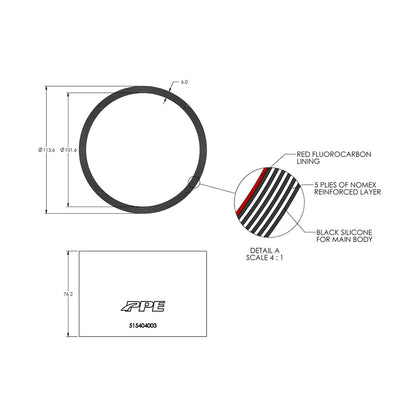 4.0" ID x 3" L Performance Silicone for Custom Applications ppepower