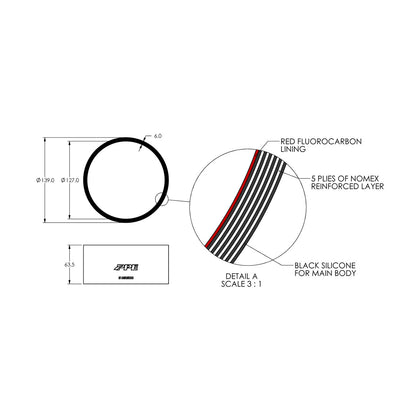 5.0" ID x 2.5" L Performance Silicone for Custom Applications ppepower