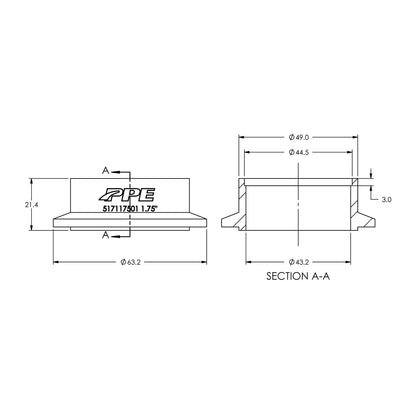 304 Stainless Steel V-Band Flange Engine Side (M) (Built To Order) ppepower