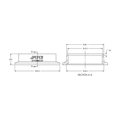 304 Stainless Steel V-Band Flange Exhaust Side (F) (Built To Order) ppepower