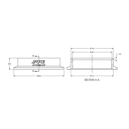 304 Stainless Steel V-Band Flange Exhaust Side (F) (Built To Order) ppepower