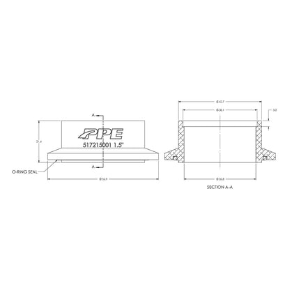 Aluminum V-Band Flange Engine Side (M) (Built To Order) ppepower