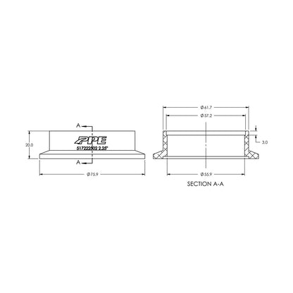 Aluminum V-Band Flange Exhaust Side (F) (Built To Order) ppepower