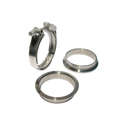 QR 304 Stainless Steel Clamps-Aluminum Flanges - 3 Piece Set (1C 1M 1F) (Built To Order) ppepower