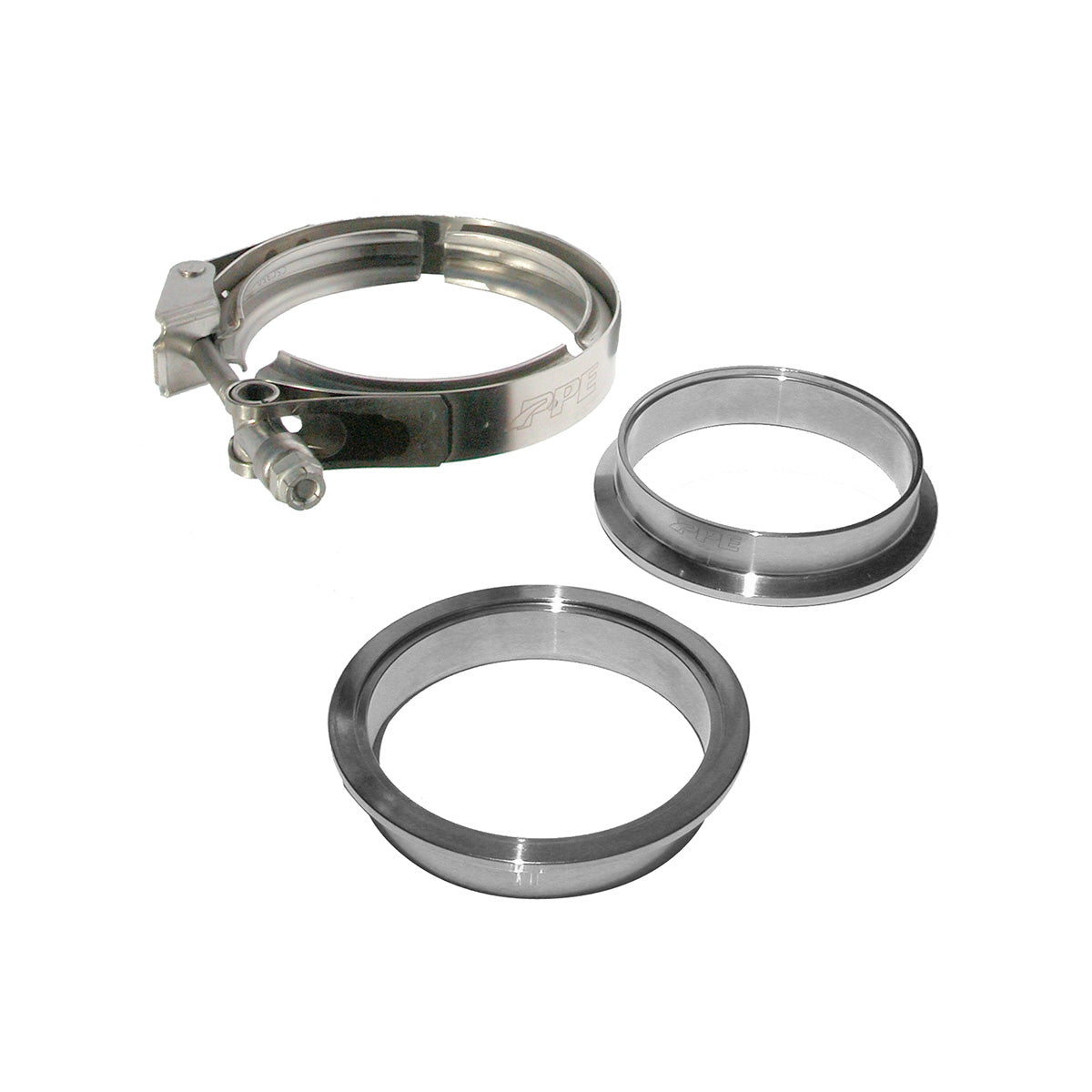 QR 304 Stainless Steel Clamps-Aluminum Flanges - 3 Piece Set (1C 1M 1F) (Built To Order) ppepower