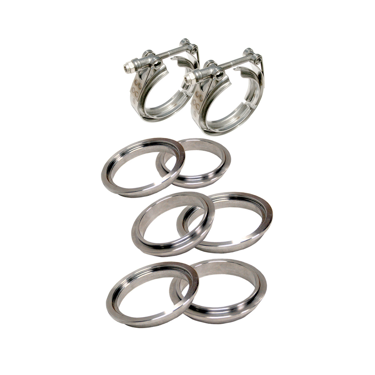 Standard 304 Stainless Steel V-Band - 8 piece Set (2C 3M 3F) (Built To Order) ppepower