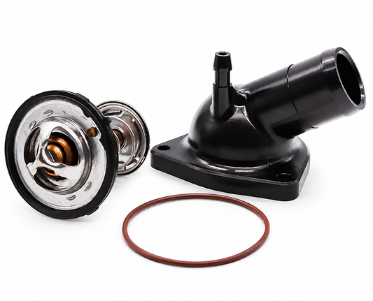 Granatelli GM LT 5.3L/6.2L Black Billet Thermostat Housing w/ 180°F Thermostat – 530180B