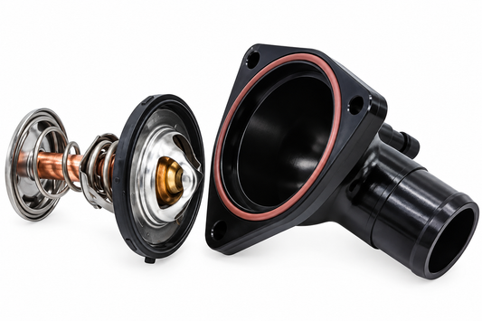 Granatelli GM LT 5.3L/6.2L Black Billet Thermostat Housing w/ 180°F Thermostat – 530180B
