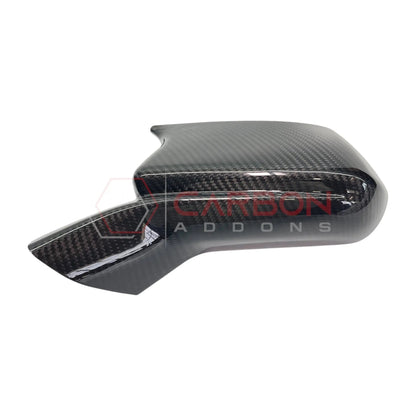 2016-2024 Camaro Real Carbon Fiber M Style Mirror Covers - With Winglet