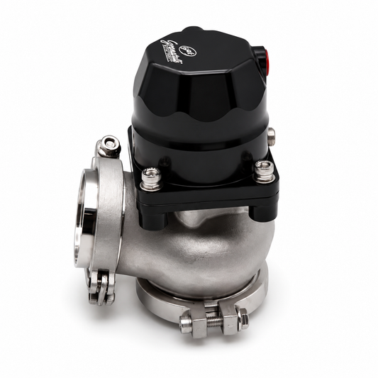 Granatelli 50mm Piston-Actuated External Turbo Wastegate with V-Band – 540203
