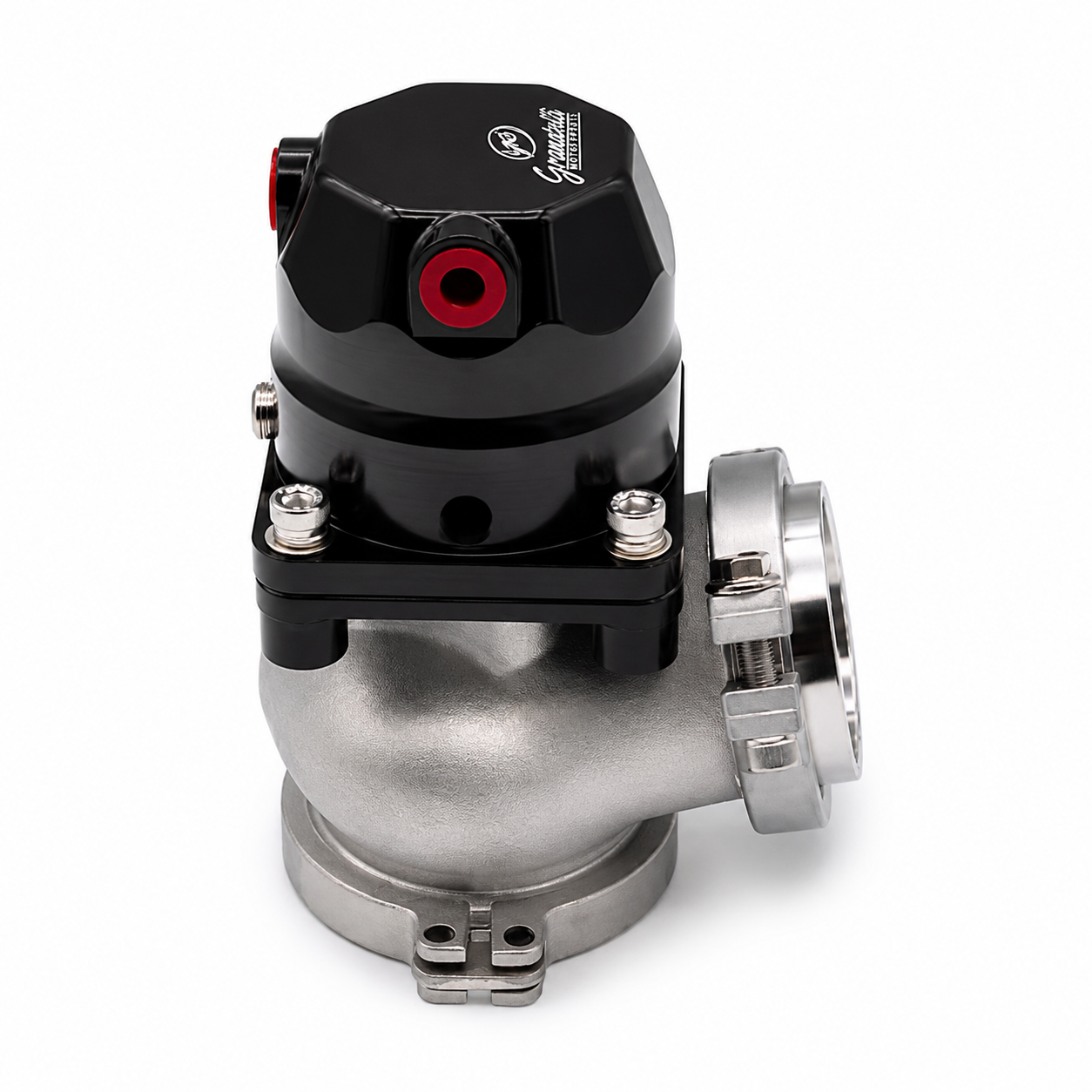 Granatelli 60mm Piston-Actuated External Turbo Wastegate with V-Band – 540260