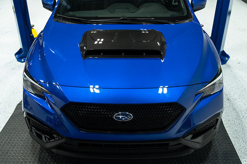 OLM LE Oversize Carbon Fiber Hood Scoop Cover - 2022+ WRX