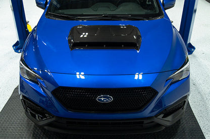 OLM LE Oversize Carbon Fiber Hood Scoop Cover - 2022+ WRX
