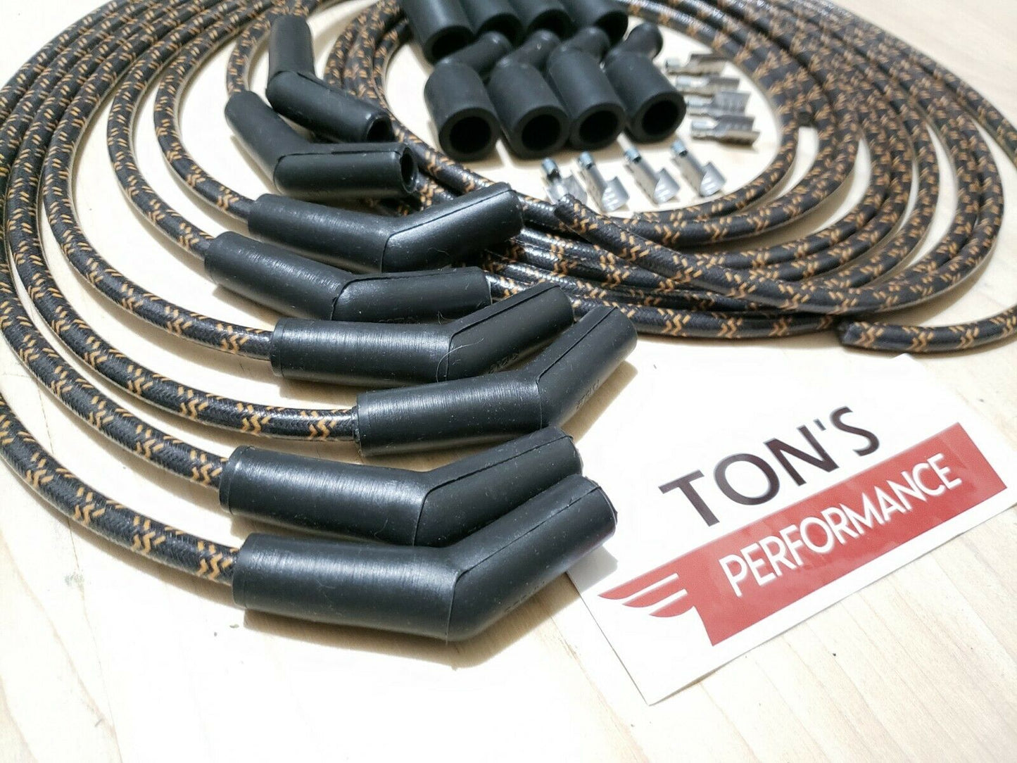 Vintage Cloth Braided Spark Plug Wires LSX LS1 LS LT SWAP Unassembled wire kit