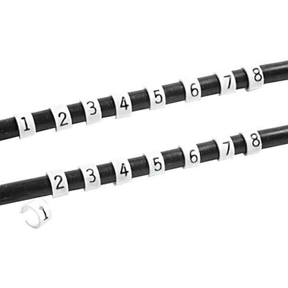 Taylor Cable Spark Plug Wire Marker Clip-On White Nylon Clips With Black Numbers