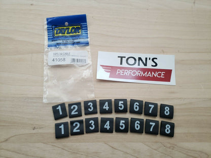 Taylor Cable Spark Plug Wire Black Heat Shrink Sleeve Marker with Numbers 41058